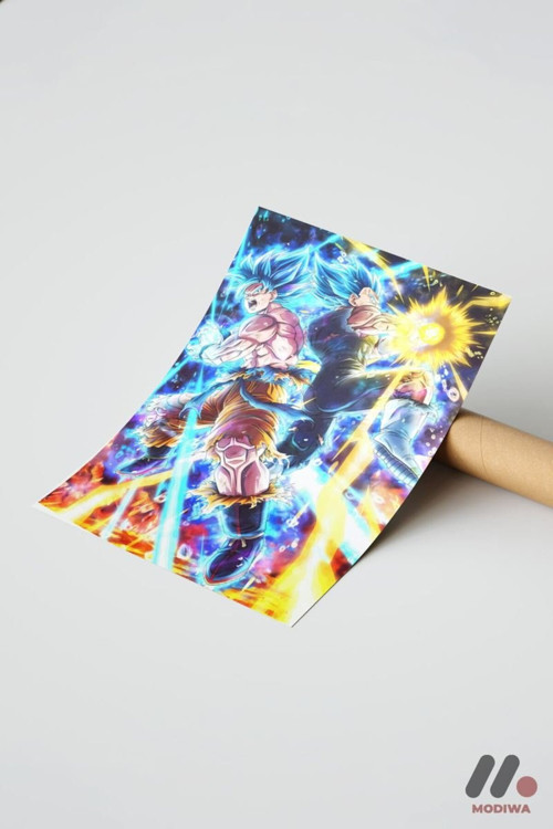 Dragon Ball Ultra Instinct Poster, Çerçevesiz Yüksek Kalite Duvar Afişi - Anime Severlere Özel Hediy