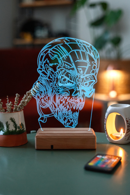 Kuru Kafa Gece Lambası 3D 16 Renk