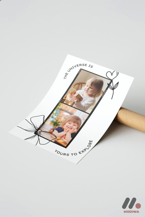 Kişiye Özel Çocuk Fotoğraflı Poster Kız, Çerçevesiz Duvar Afişi 21X30 Cm
