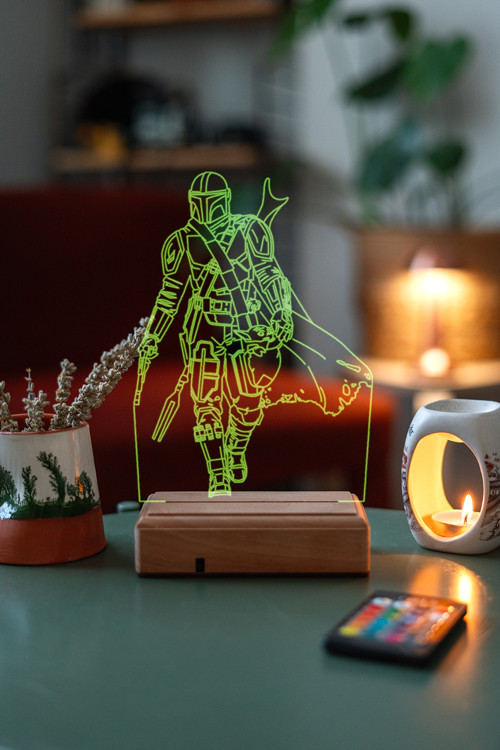 The Mandalorian Star Wars 16 Renkli Kumandalı Gece Lambası