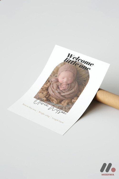 Kişiye Özel Welcome Little One Bebek Posteri, Çerçevesiz Duvar Afişi 30X42 Cm