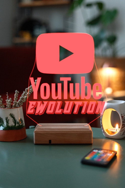 Kişiyee Özel Youtube Hediyelik Masaüstü 3D Dekoratiff Led Lamba