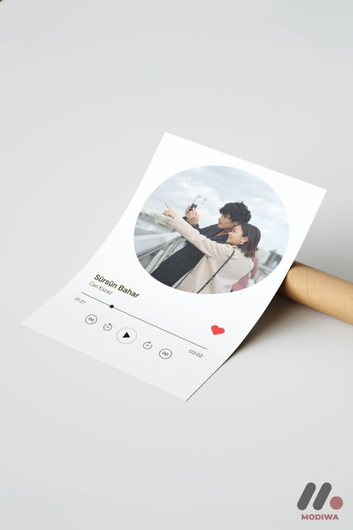 Kişiye Özel Daire Fotoğraflı Müzik Posteri, Çerçevesiz Duvar Afişi 15X21 Cm