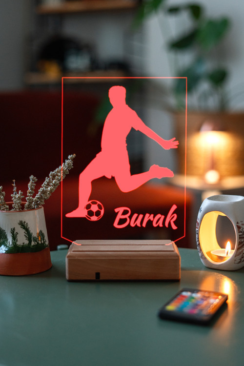 Kişiye Özel Hediye Futbol Sevenlere Hediye 3D Led Masaüstü Ve Gece Lambası