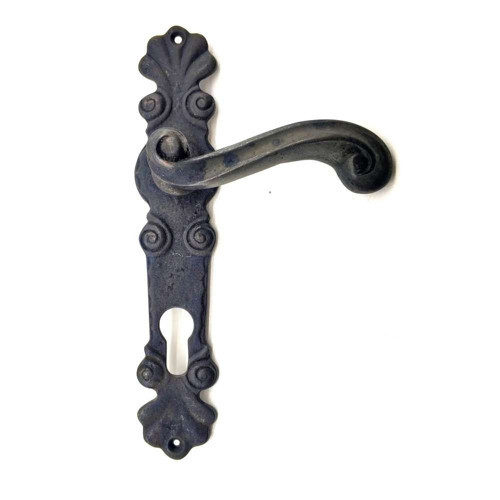 Antika Tarz Dekoratif Pirinç Okyanus Banyo Kapı Kolu - 230x46 Mm, Oksit
