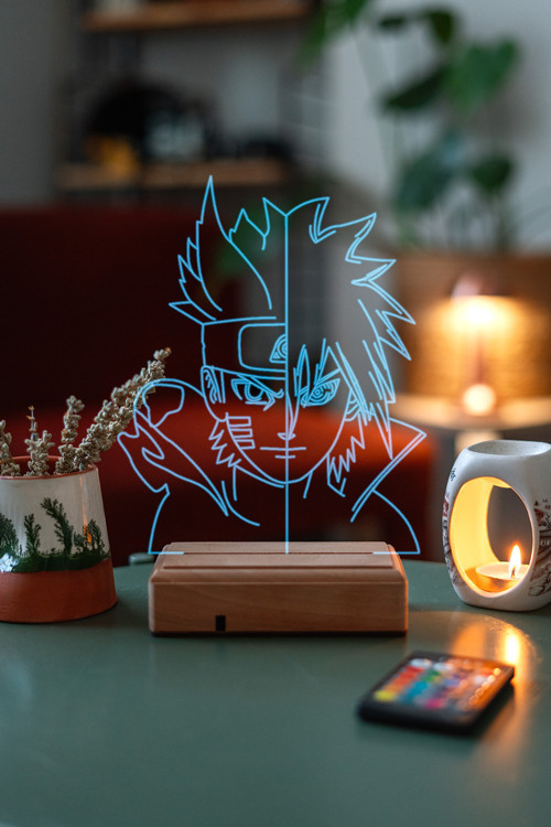 Sasuke Uchiha Uzumaki Naruto Kumandalı Dekoratif Gece Lambası