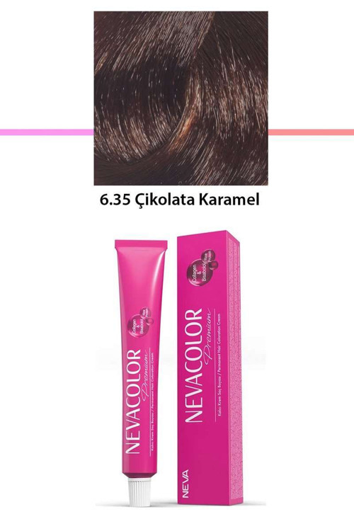 Premium 6.35 Çikolata Karamel - Kalıcı Saç Boyası 50 g Tüp