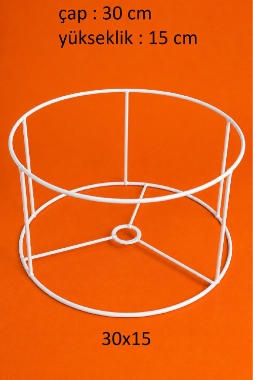 30X15 Abajur Avize Teli İskeleti 30 Cm Çap 15 Cm Yükseklik