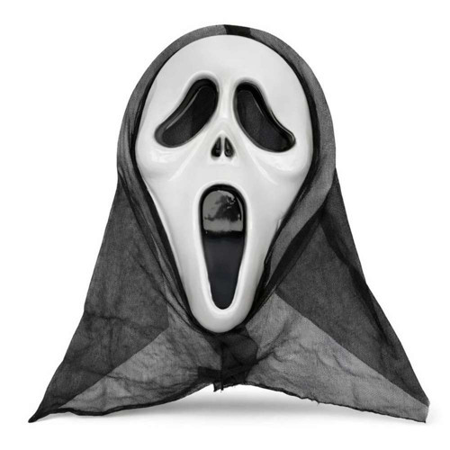 Kapşonlu Çığlık Maskesi Scream Maskesi - Hayalet Maskesi 33x21 Cm