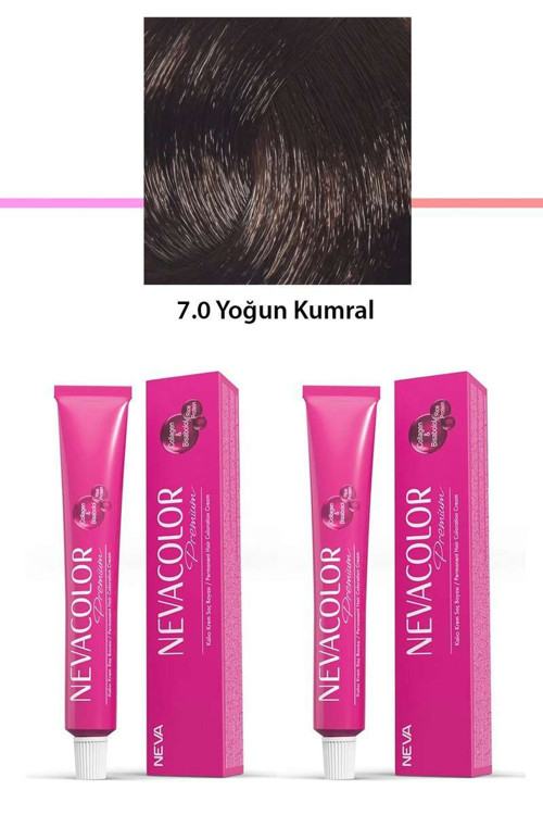 2 li Set Premium 7.0 Yoğun Kumral - Kalıcı Saç Boyası 2 X 50 g Tüp
