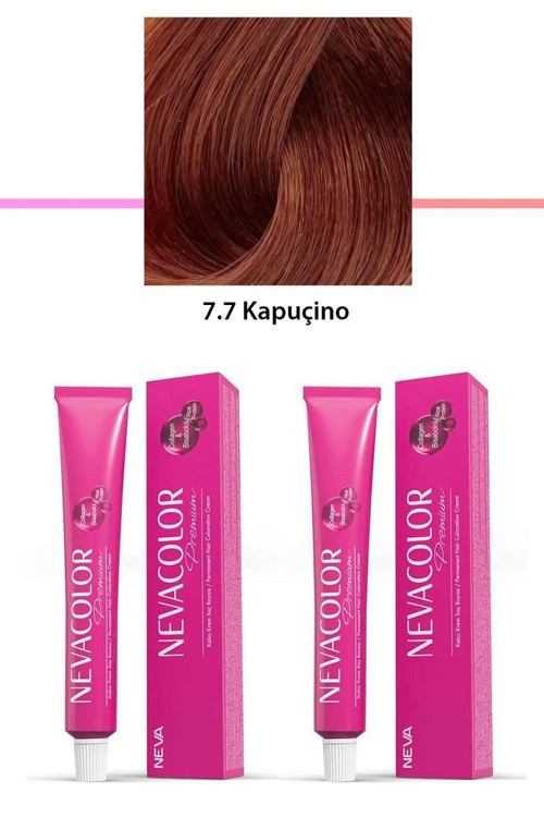 2 li Set Premium 7.7 Kapuçino - Kalıcı Saç Boyası 2 X 50 g Tüp