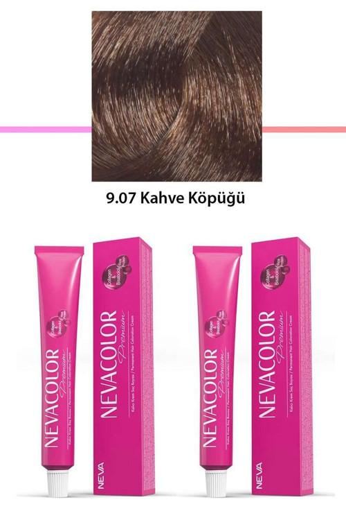 2 li Set Premium 9.07 Kahve Köpüğü - Kalıcı Saç Boyası 2 X 50 g Tüp