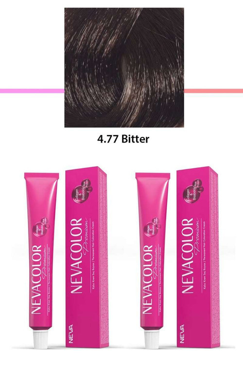2 li Set Premium 4.77 Bitter - Kalıcı Saç Boyası 2 X 50 g Tüp