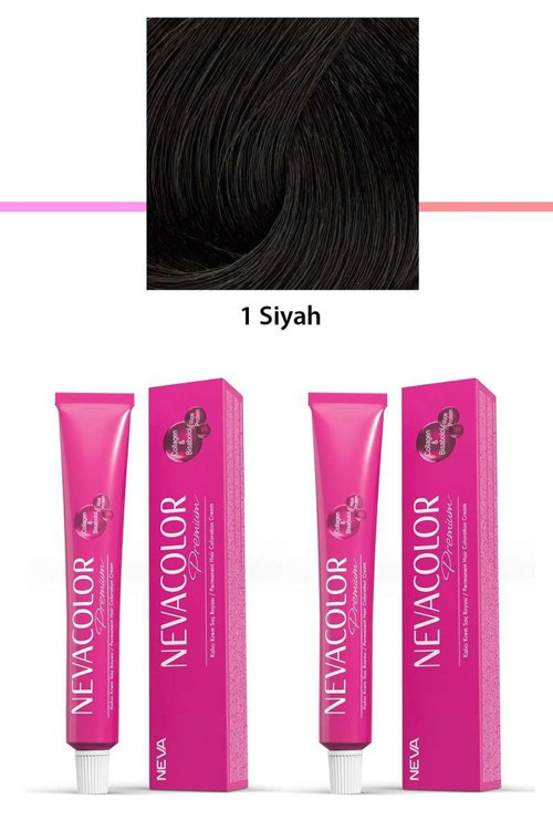 2 li Set Premium 1 Siyah - Kalıcı Saç Boyası 2 X 50 g Tüp