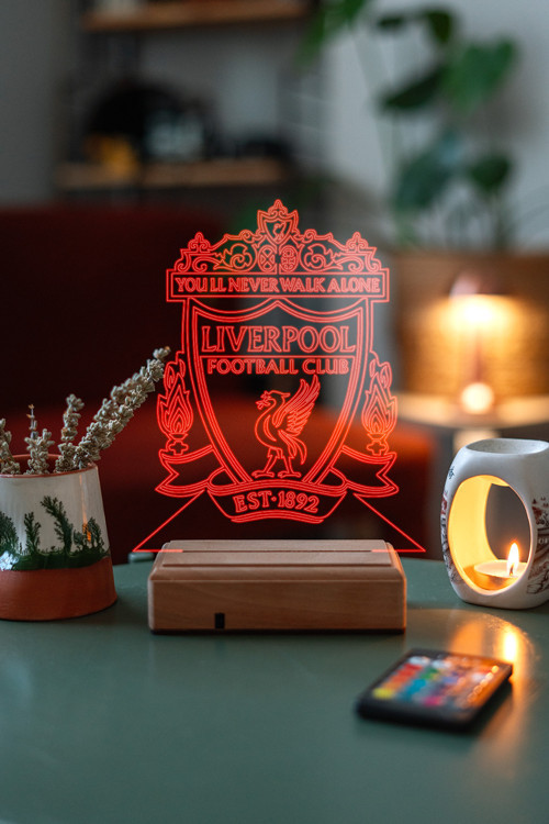 Liverpool Logo Hediye 16 Renk Gece Lambası