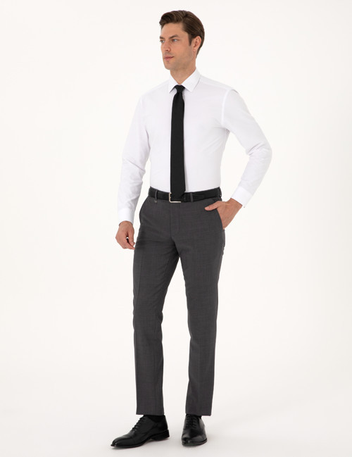 Füme Slim Fit Yün Karışımlı Kumaş Pantolon 50317636-VR058