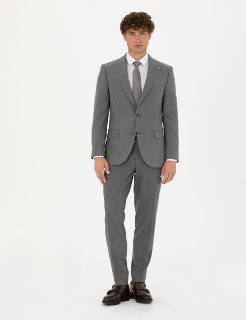 Gri Ekstra Slim Fit Takım Elbise 50273545-VR024