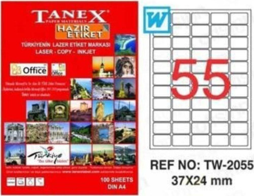 Tw-2055, 37X24 Mm Laser Etiket