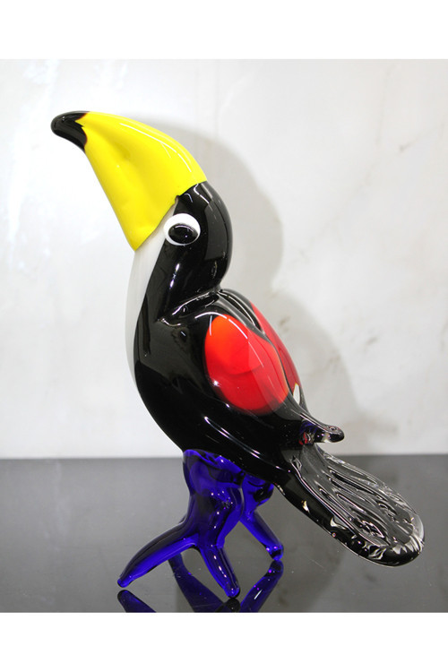 Murano Cam Papağan Figür Alk5215