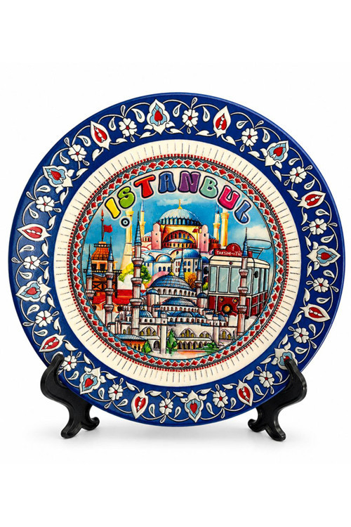 İstanbul Temalı Porselen Dekoratif Tabak 18 Cm Alk5841