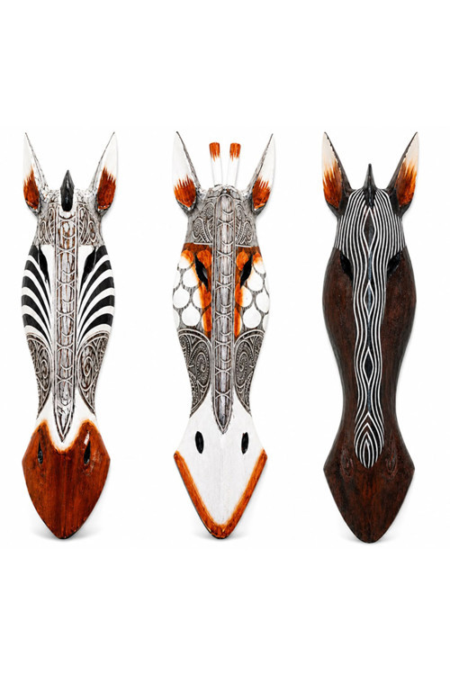 Ahşap Dekoratif Zebra Mask 1.Metre No:1125