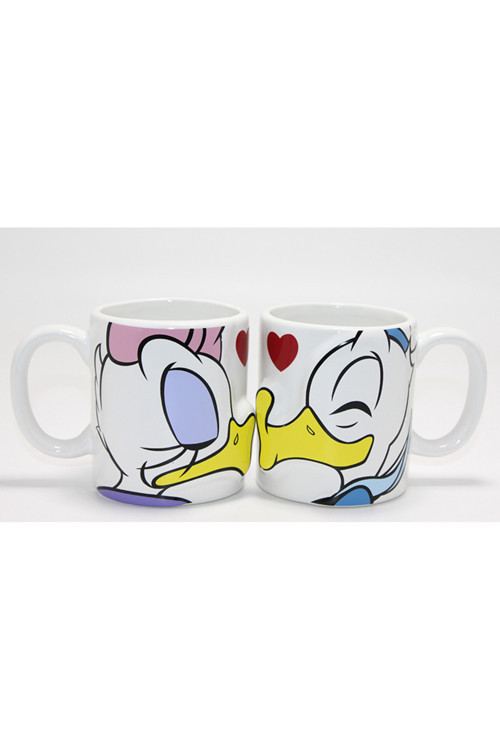 Donald Ve Daisy Duck 2'Li Öpüşen Çift Kupa Bardak Seti Alk4539