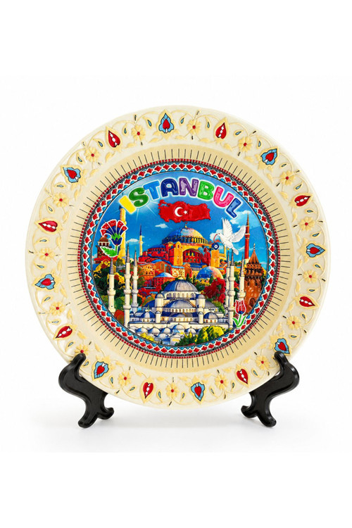 İstanbul Temalı Porselen Dekoratif Tabak 15 Cm Alk5840