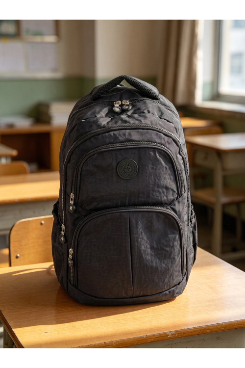 Çok Bölmeli Su Geçirmez Kumaş Kız Erkek Okul Ve Günlük Sırt Çantası - Laptop Uyumlu Seyahat Çantası