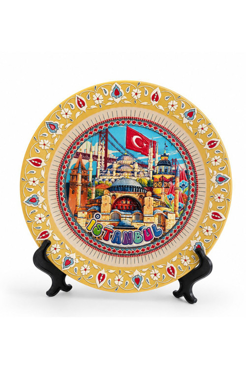İstanbul Temalı Porselen Dekoratif Tabak 18 Cm Alk5842