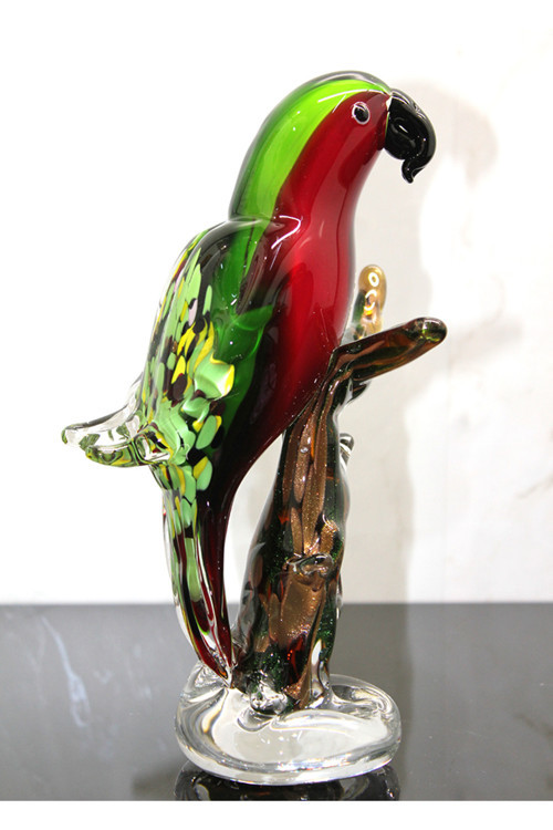 Murano Cam Papağan Figür Alk5184