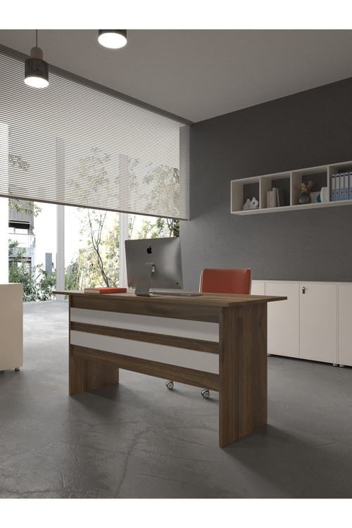 Karnaval Ofis Masası - OFİS-1-2-1-160X60 Beyaz - Beyaz