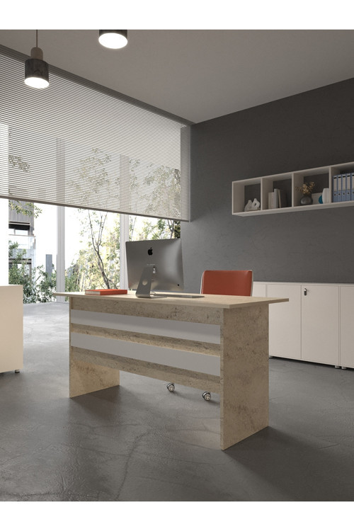 Karnaval Ofis Masası - OFİS-1-8-1-180X75 Beyaz - Beyaz
