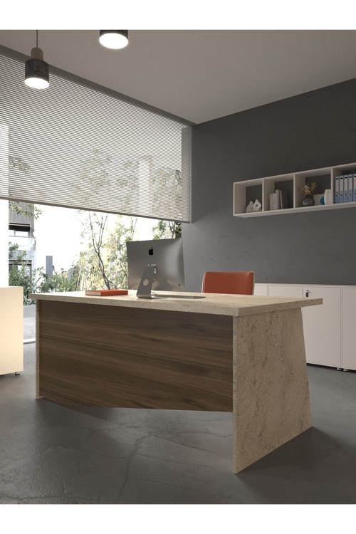 Karnaval Ofis Masası - OFİS-5-8-2-120X60 Beyaz - Ceviz