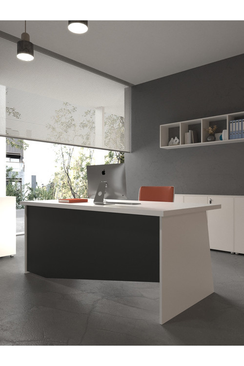 Karnaval Ofis Masası - OFİS-5-1-4-120X75 Beyaz - Antrasit