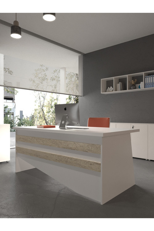 Karnaval Ofis Masası - OFİS-6-1-8-140X60 Beyaz - Travelter