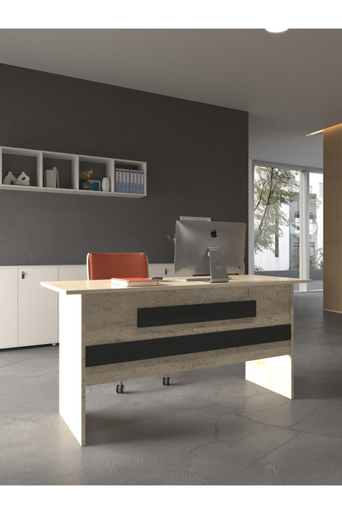 Karnaval Ofis Masası - OFİS-8-8-4-160X60 Beyaz - Antrasit