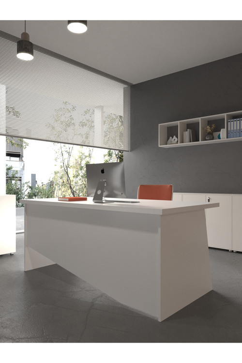 Karnaval Ofis Masası - OFİS-7-1-1-120X60 Beyaz - Beyaz