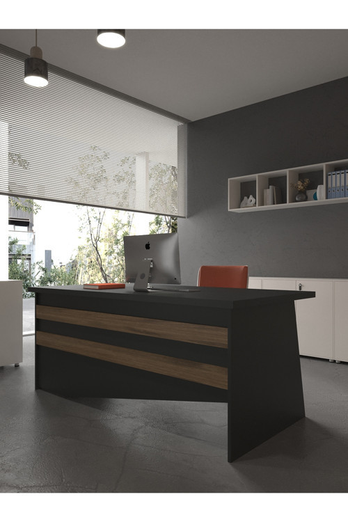 Karnaval Ofis Masası - OFİS-4-4-2-160X60 Antrasit - Ceviz