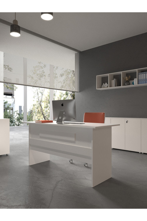 Karnaval Ofis Masası - OFİS-8-1-1-180X90 Beyaz - Beyaz