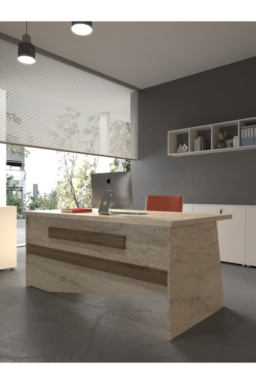 Karnaval Ofis Masası - OFİS-9-8-2-120X90 Beyaz - Ceviz