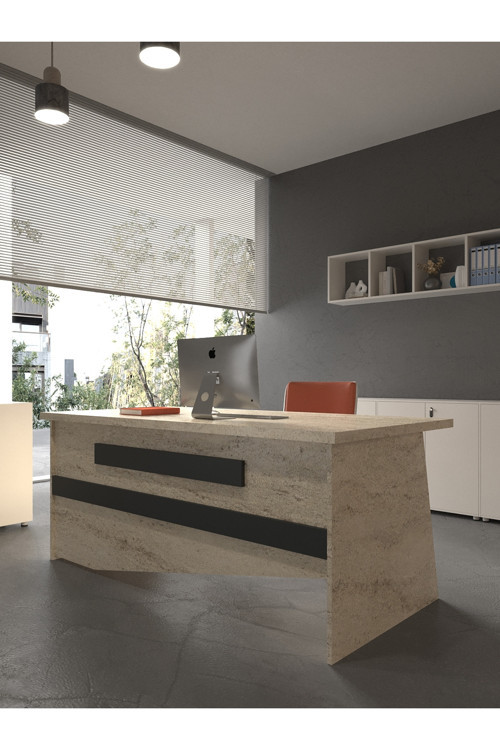 Karnaval Ofis Masası - OFİS-9-8-4-120X75 Beyaz - Antrasit