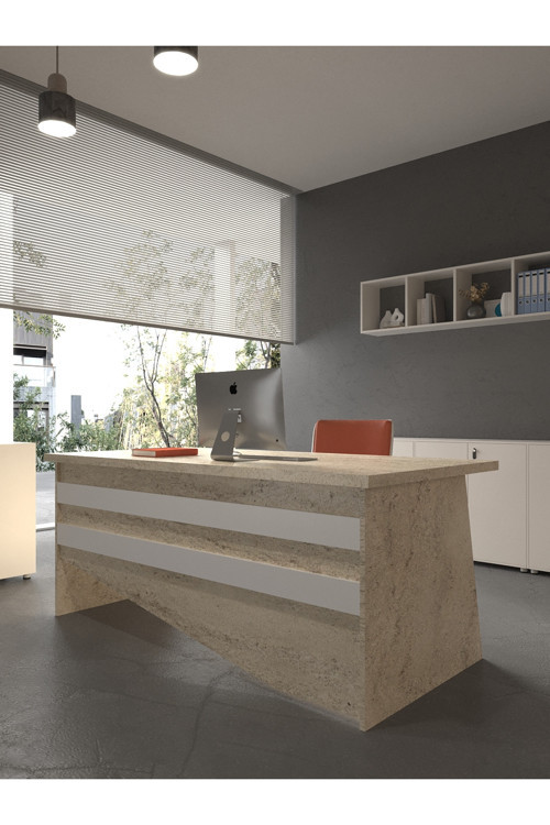 Karnaval Ofis Masası - OFİS-6-8-1-180X90 Beyaz - Beyaz