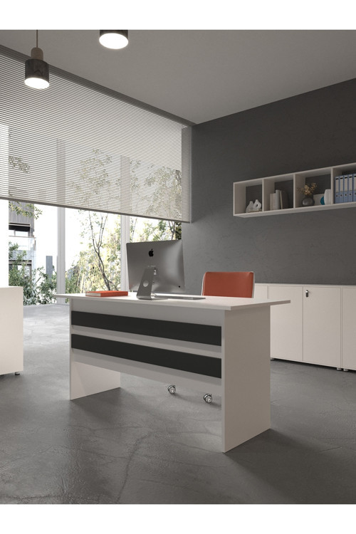 Karnaval Ofis Masası - OFİS-1-1-4-180X60 Beyaz - Antrasit