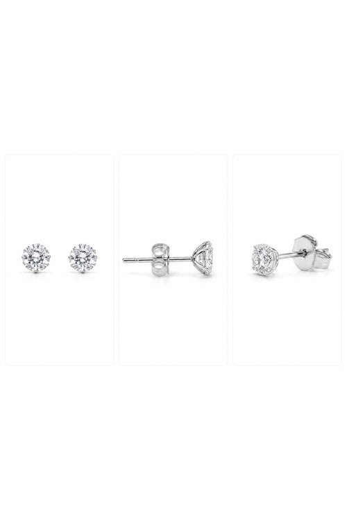 925 Ayar Gümüş 5.5 Mm Taşlı Press Küpe Bir Çift