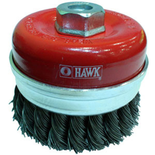 GRİ BURMA TELLİ M14 VİDALI ÇANAK FIRÇA 80 mm HAWK10121