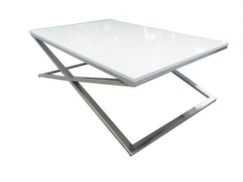  Orta Sehpa 18116  X ÇAPRAZ Model Metal Nikelaj Ayak Parlak Lake Tabla El Yapım 