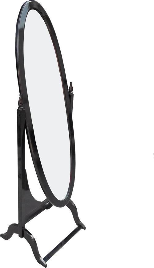 Ayna Boy 18069 Ahşap OVAL Kayın-MDF Parlak Siyah Nature Dekoratif Ayna El Yapım