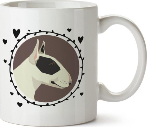 Bull Terrier Beyaz Tasarım Kupa