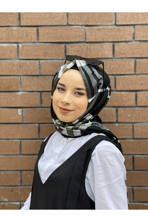 Siyah Burberry Ekose Şal