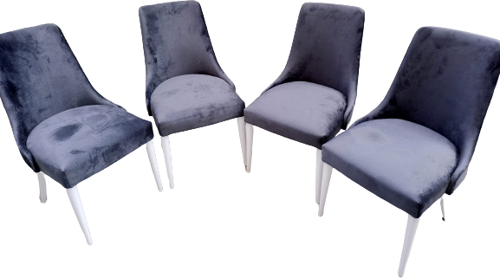 Sandalye 19424 PAPEL Model Kayın Retro Ayak BABYFAC Antrasit Kapiton Döşem Kumaş